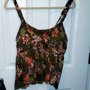 Derek Heart ruffled flowy tank top